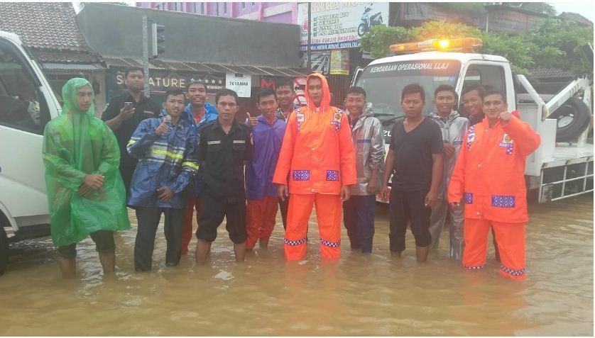 Pengamanan di Lokasi Banjir Purworejo