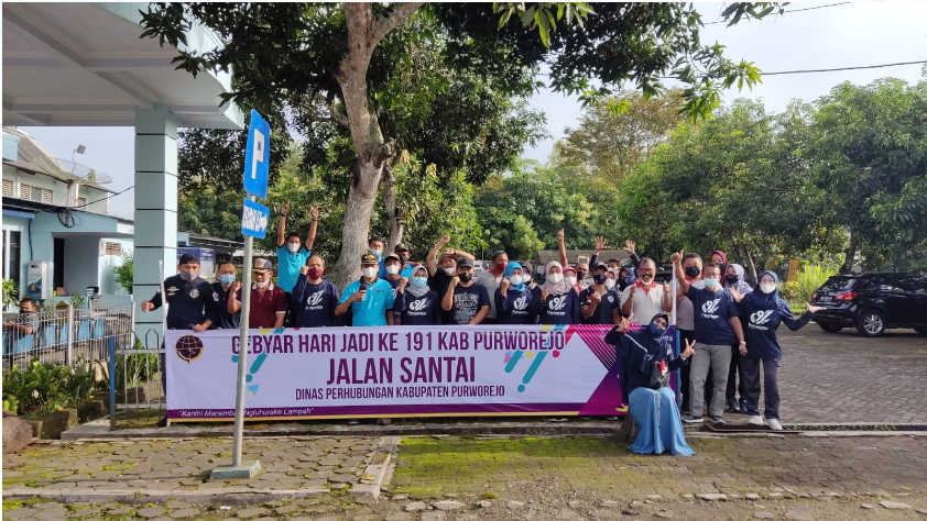 DISHUB Purworejo Gelar Jalan Santai Dalam Rangka HUT Purworejo ke 191