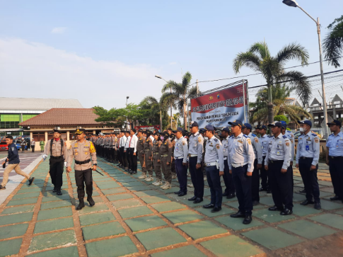 Dishub Purworejo Ikuti Apel Gelar Pasukan Operasi Mantap Brata 2023 -2024 di Polres Purworejo