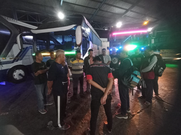 Persiapan Pemberangkatan BUS ke TMII, Dalam Acara Mudik Gratis Tahun 2024