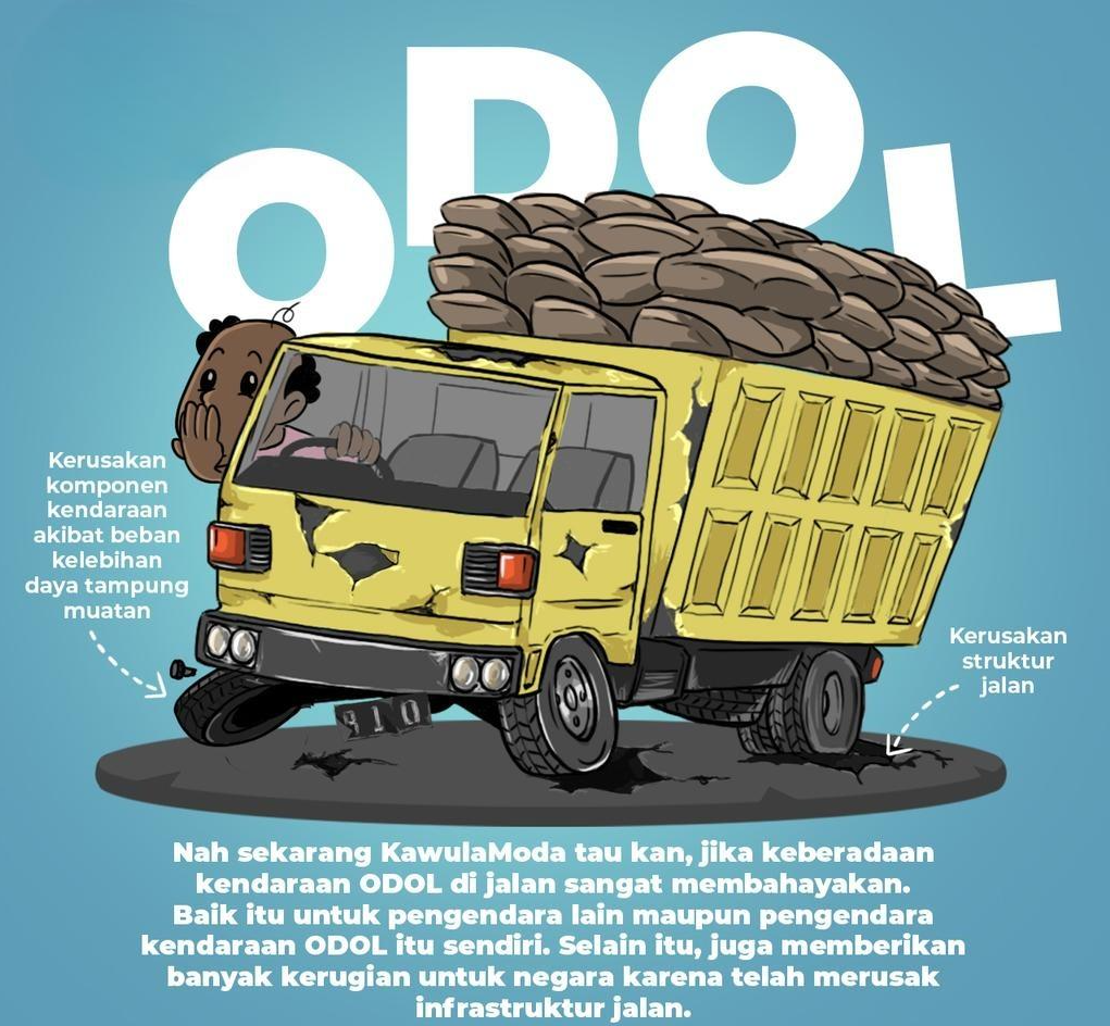 Edukasi Potensi Bahaya Kendaraan Bermotor Over Dimensi Over Load (ODOL)