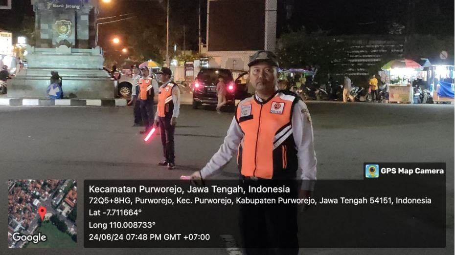 Giat Pengamanan lalu Lintas Dalam Acara Proses Kepulangan Jemaah Haji 2024 Purworejo