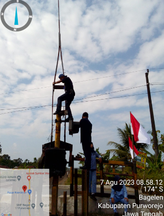 Perbaikan Lampu Peringatan di Pos Perlintasan Bagelen