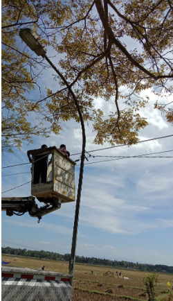 Pengamanan Kabel PJU Putus di Angkruk Ketip