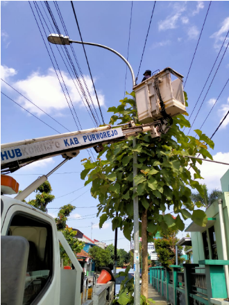 Perbaikan PJU di PKU Muhammadiyah Kutoarjo